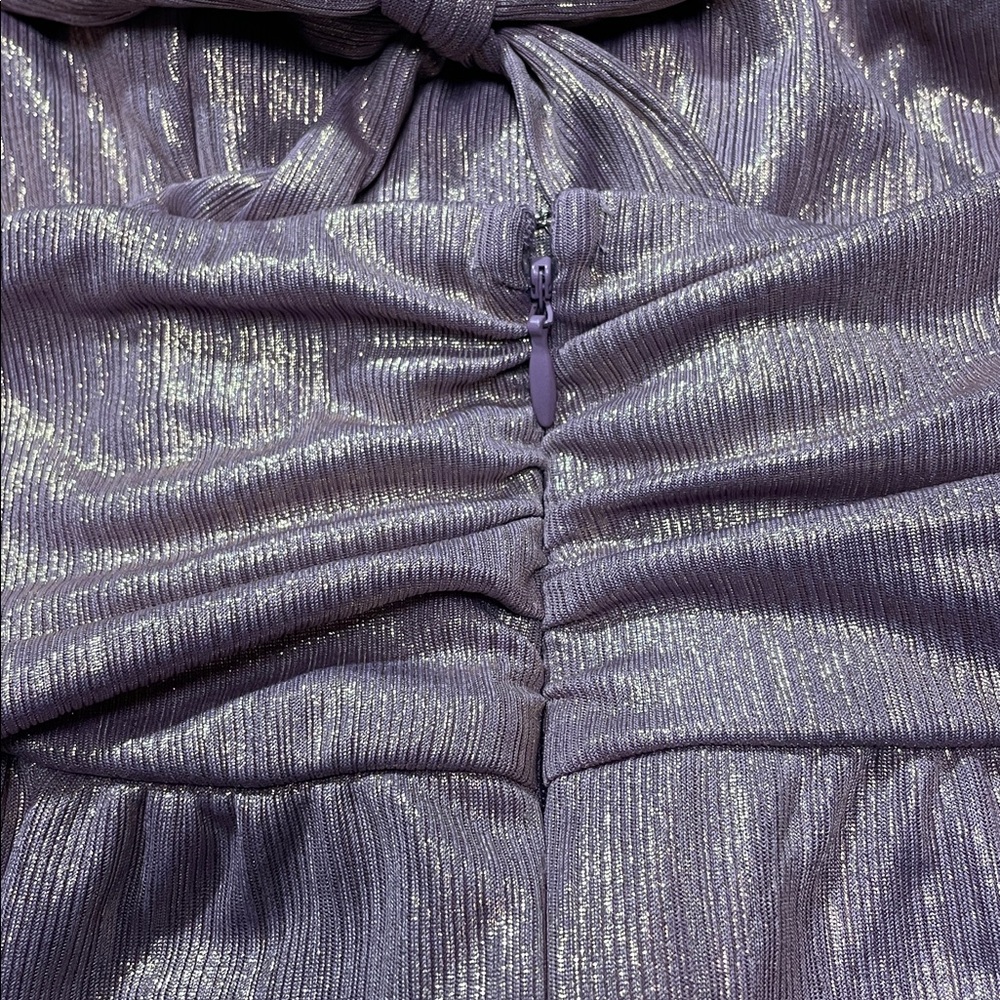 Wild Fable Metallic Purple Halter Tie Neck Mini Dress Size Large | NWT - Picture 7 of 8